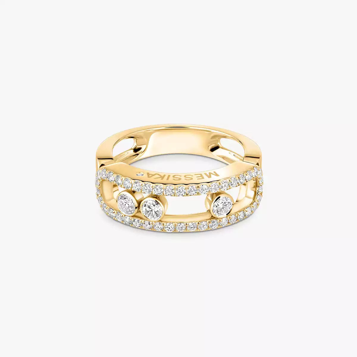 [Renovia Jewelry] Move Gold Diamond Pave_ Ring