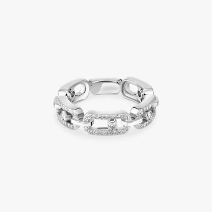 [Renovia Jewelry]Move Link Pave_-Set Diamond Ring