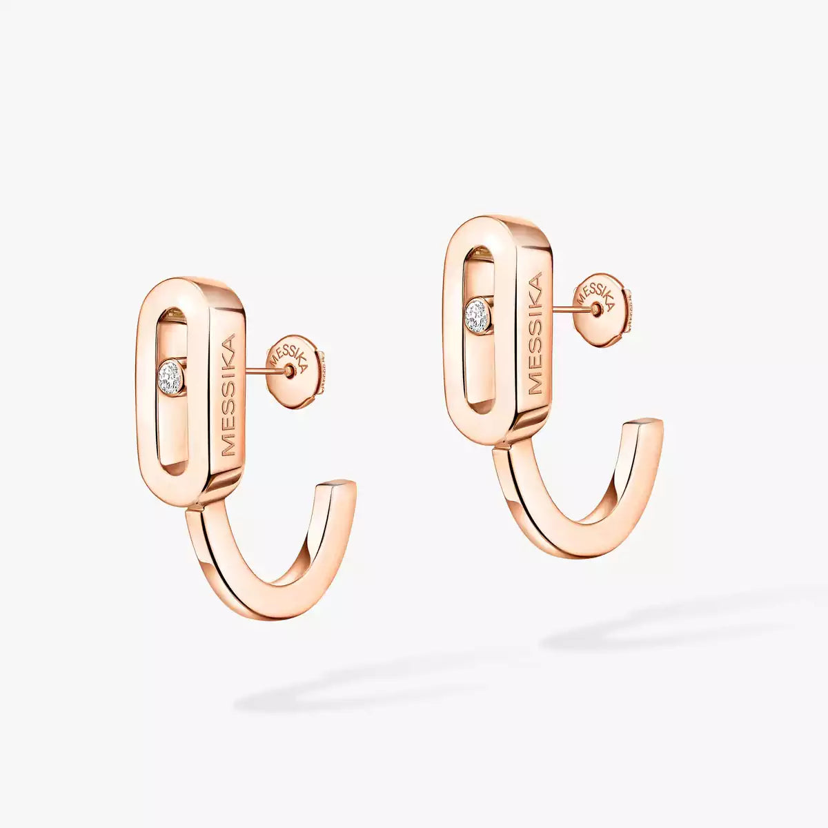 [Renovia Jewelry]Diamond Mini Hoop Earrings Move Classique