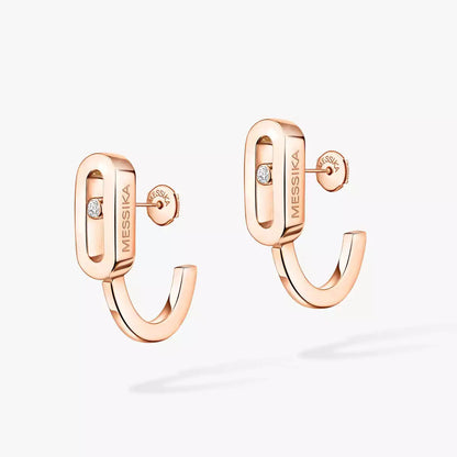 [Renovia Jewelry]Diamond Mini Hoop Earrings Move Classique