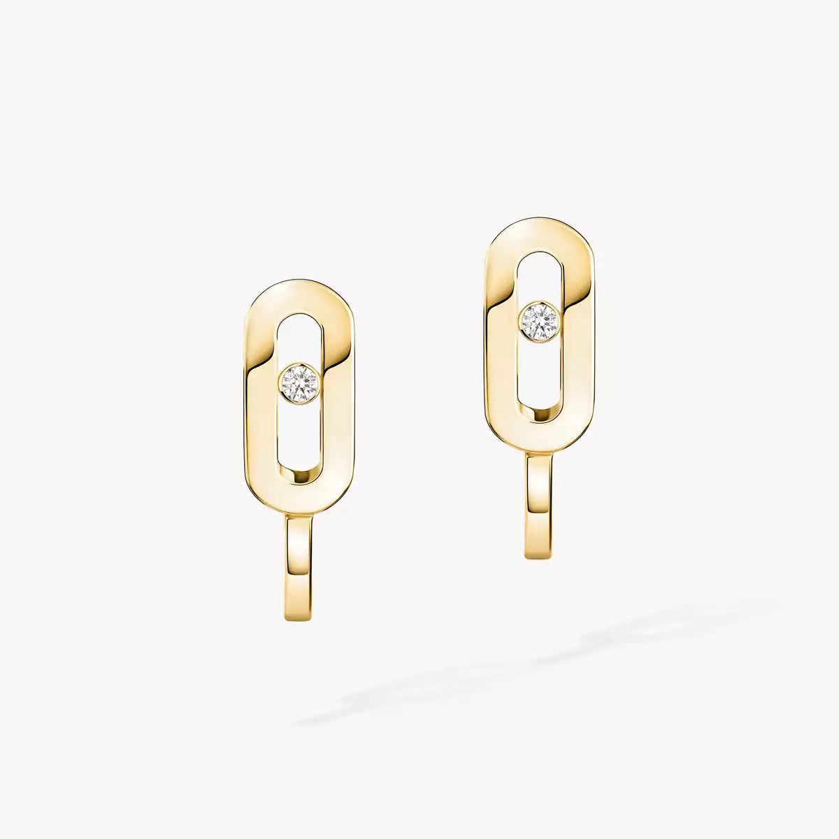 [Renovia Jewelry]Diamond Mini Hoop Earrings Move Classique