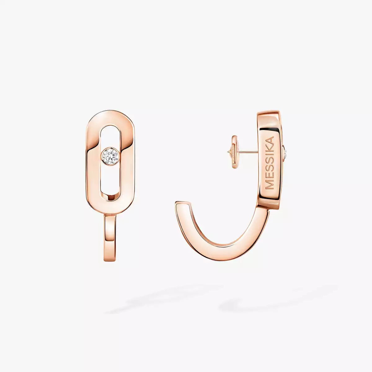 [Renovia Jewelry]Diamond Mini Hoop Earrings Move Classique
