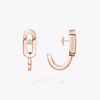 [Renovia Jewelry]Diamond Mini Hoop Earrings Move Classique