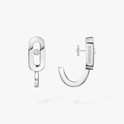 [Renovia Jewelry]Diamond Mini Hoop Earrings Move Classique