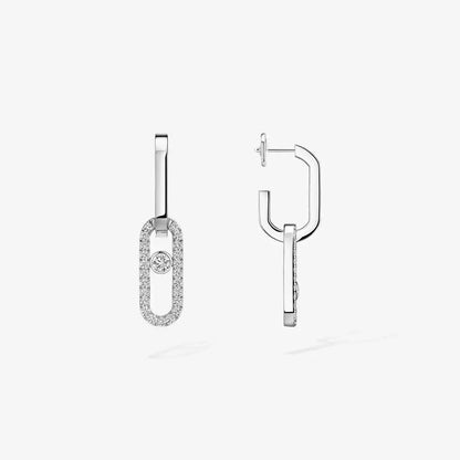[Renovia Jewelry]Move Link Diamond Earrings