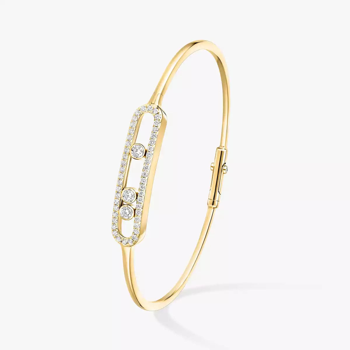 [Renovia Jewelry]Move Pavé Diamond Bangle Bracelet M
