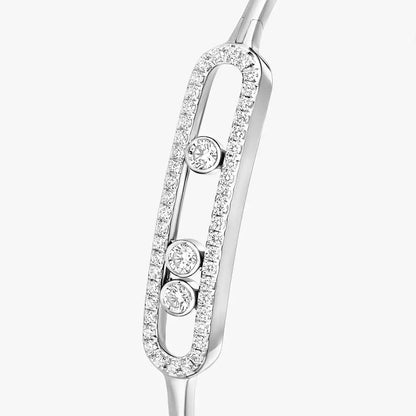 [Renovia Jewelry]Move Pavé Diamond Bangle Bracelet M