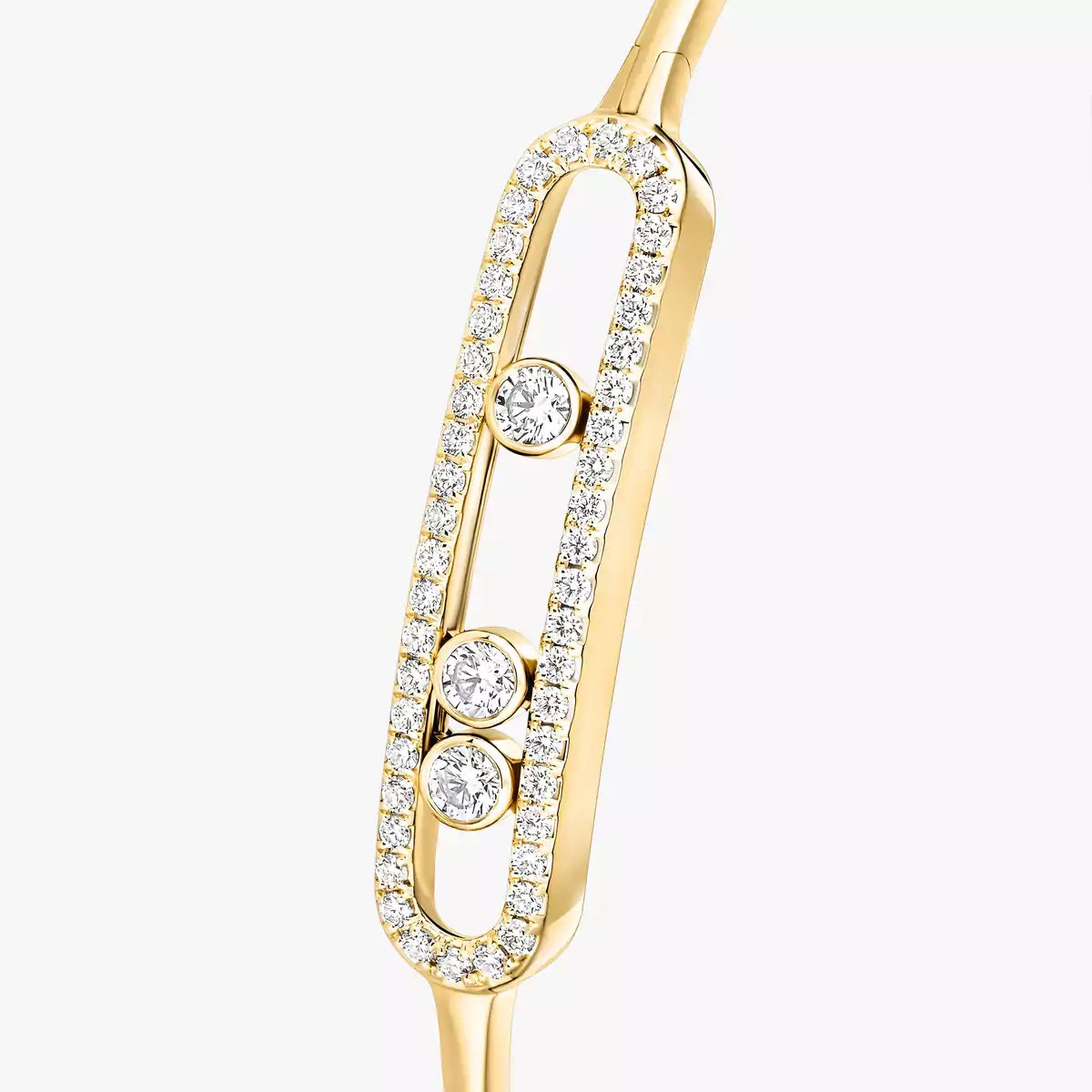 [Renovia Jewelry]Move Pavé Diamond Bangle Bracelet M