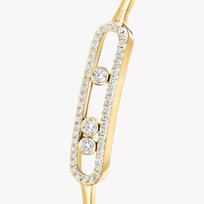 [Renovia Jewelry]Move Pavé Diamond Bangle Bracelet M