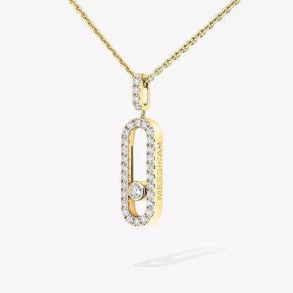 [Renovia Jewelry]Move Uno Diamond Necklace in Rose Gold