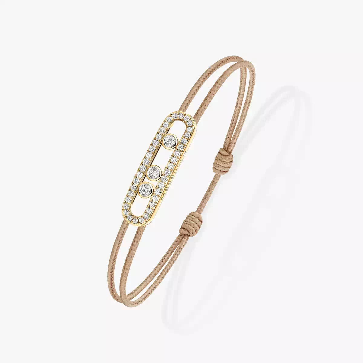 [Renovia Jewelry]Care(Medium-3.5mm) pink cord pavé bracelet