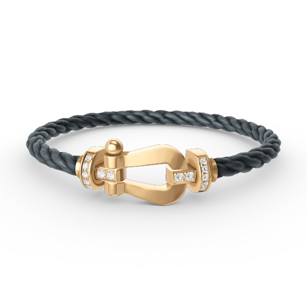 [Renovia Jewelry]FORCE LARGE HORSESHOE HALF DIAMOND BRACELET GOLD