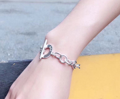 [Renovia Jewelry]TOGGLE TAG BRACELET SILVER
