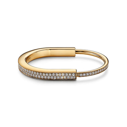 [Renovia Jewelry]LOCK BRACELET DIAMOND PAVED