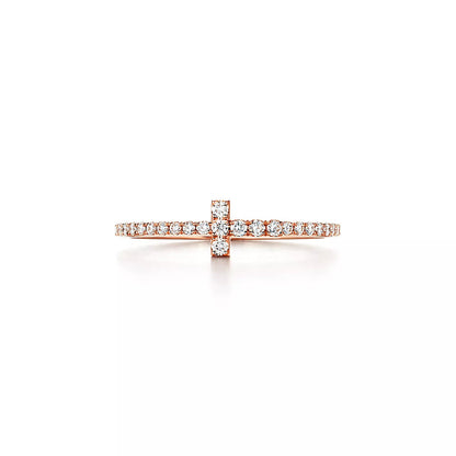 [Renovia Jewelry]T RING DIAMOND PINK GOLD