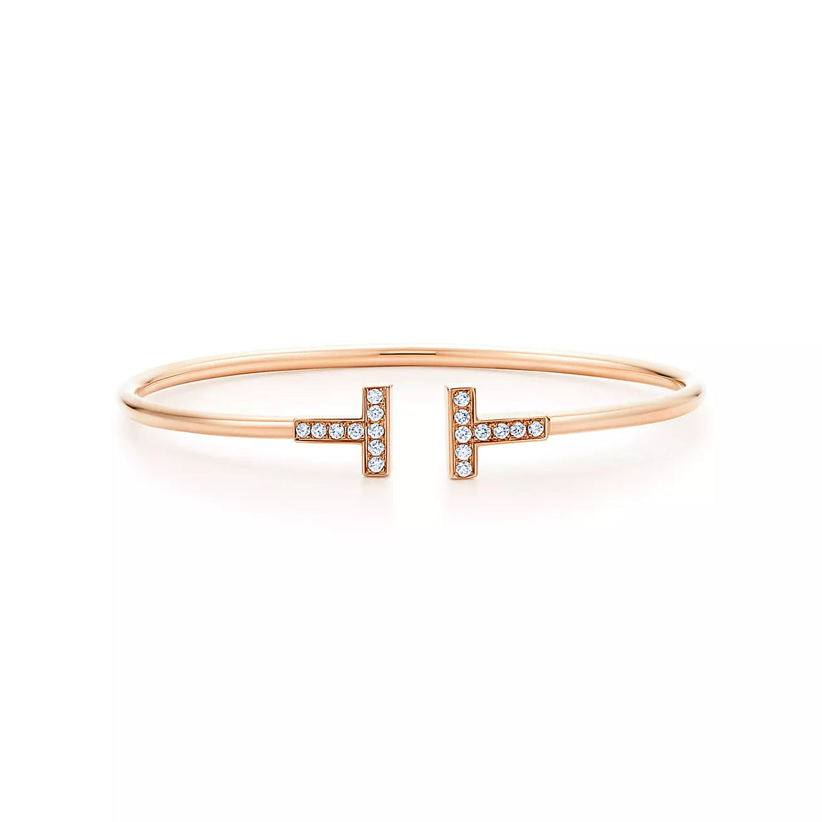 [Renovia Jewelry]T BRACELET PINK GOLD 1.8MM DIAMOND