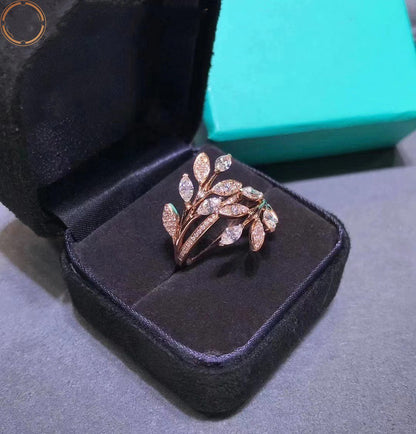 [Renovia Jewelry]VICTORIA DIAMOND VINE BYPASS RING PINK GOLD