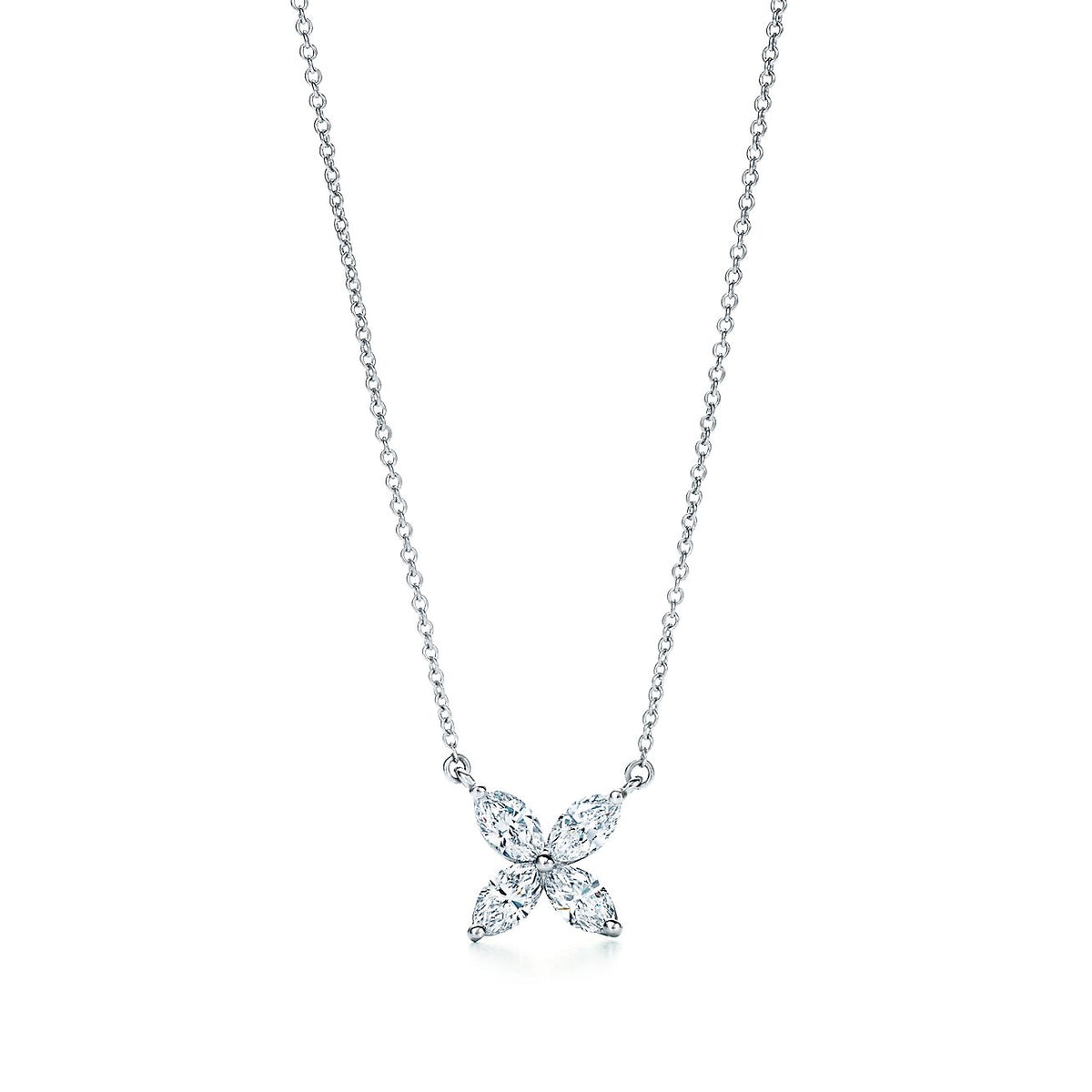 [Renovia Jewelry]PLATINUM AND DIAMOND VICTORIA PENDANT NECKLACE