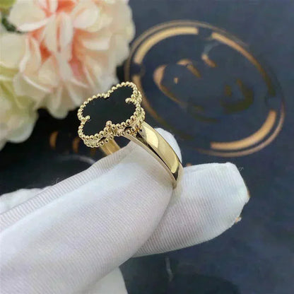 [Renovia Jewelry]CLOVER ONYX RING