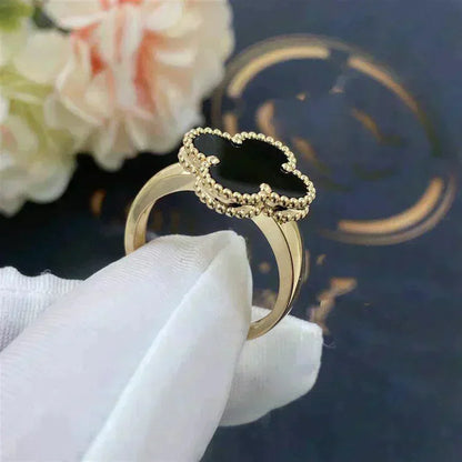 [Renovia Jewelry]CLOVER ONYX RING