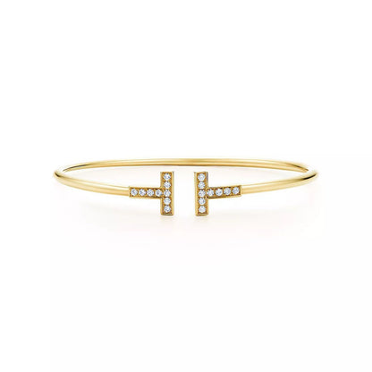 [Renovia Jewelry]T BRACELET 1.8MM GOLD DIAMOND