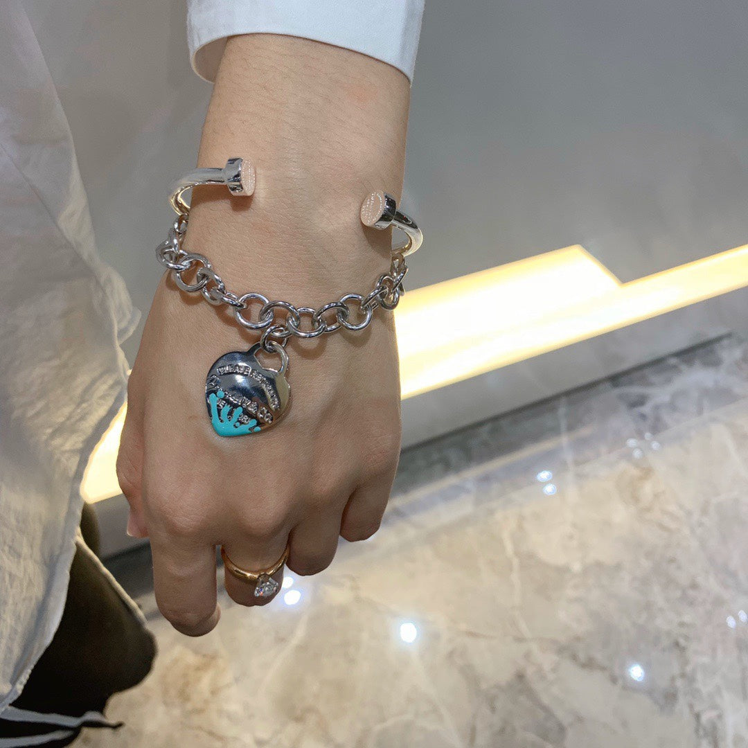 [Renovia Jewelry]LOVE HEART RETURN TO TIF SILVER BRACELET