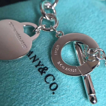 [Renovia Jewelry]LOVE HEART PIN BUCKLE RETURN TO TIF SILVER BRACELET